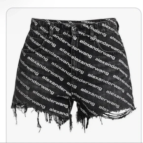 【関税&送料込】Alexander Wang Shorts Con Logo All Over Alexander Wang | Shorts | Alexander Wang Logo Shorts | Poshmark